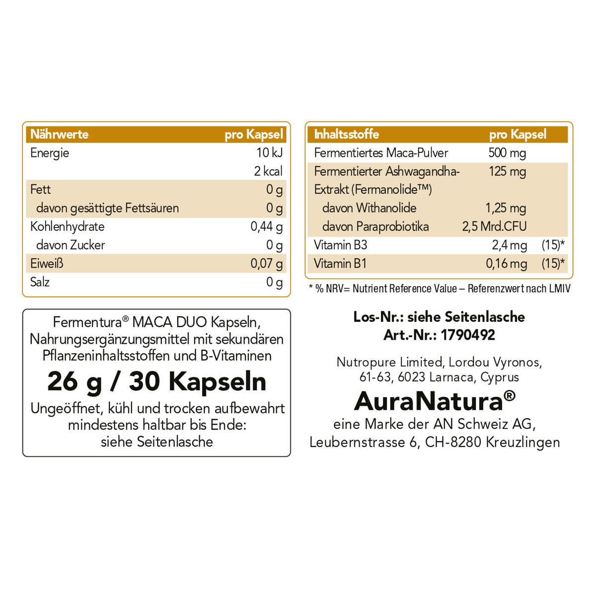 Fermentura® Maca Duo