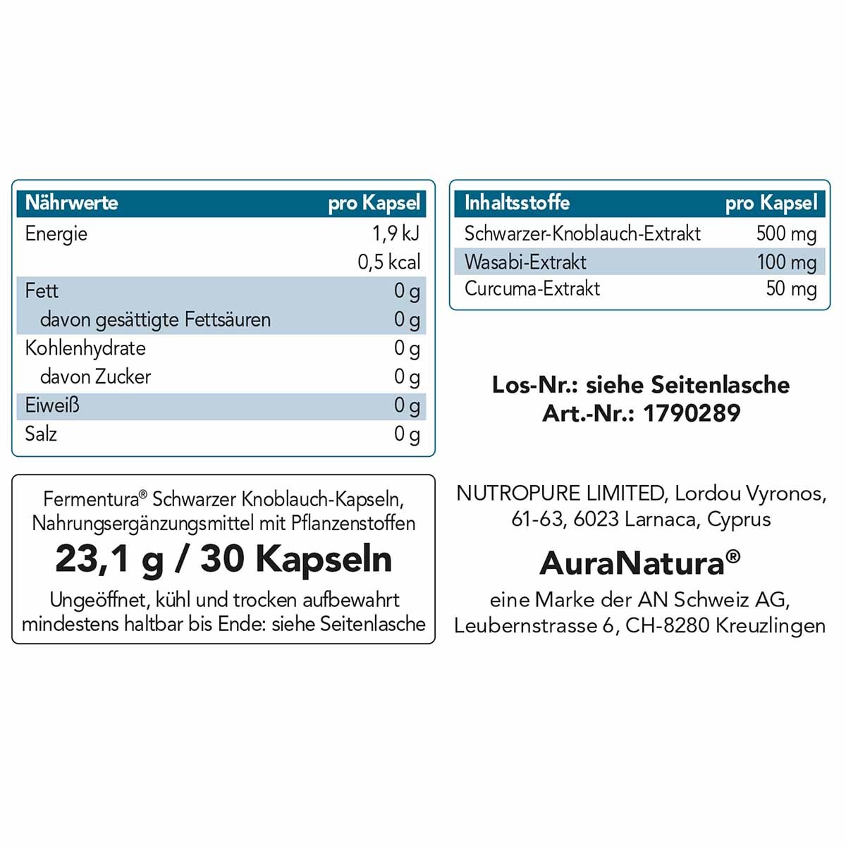 Fermentura® Schwarzer Knoblauch