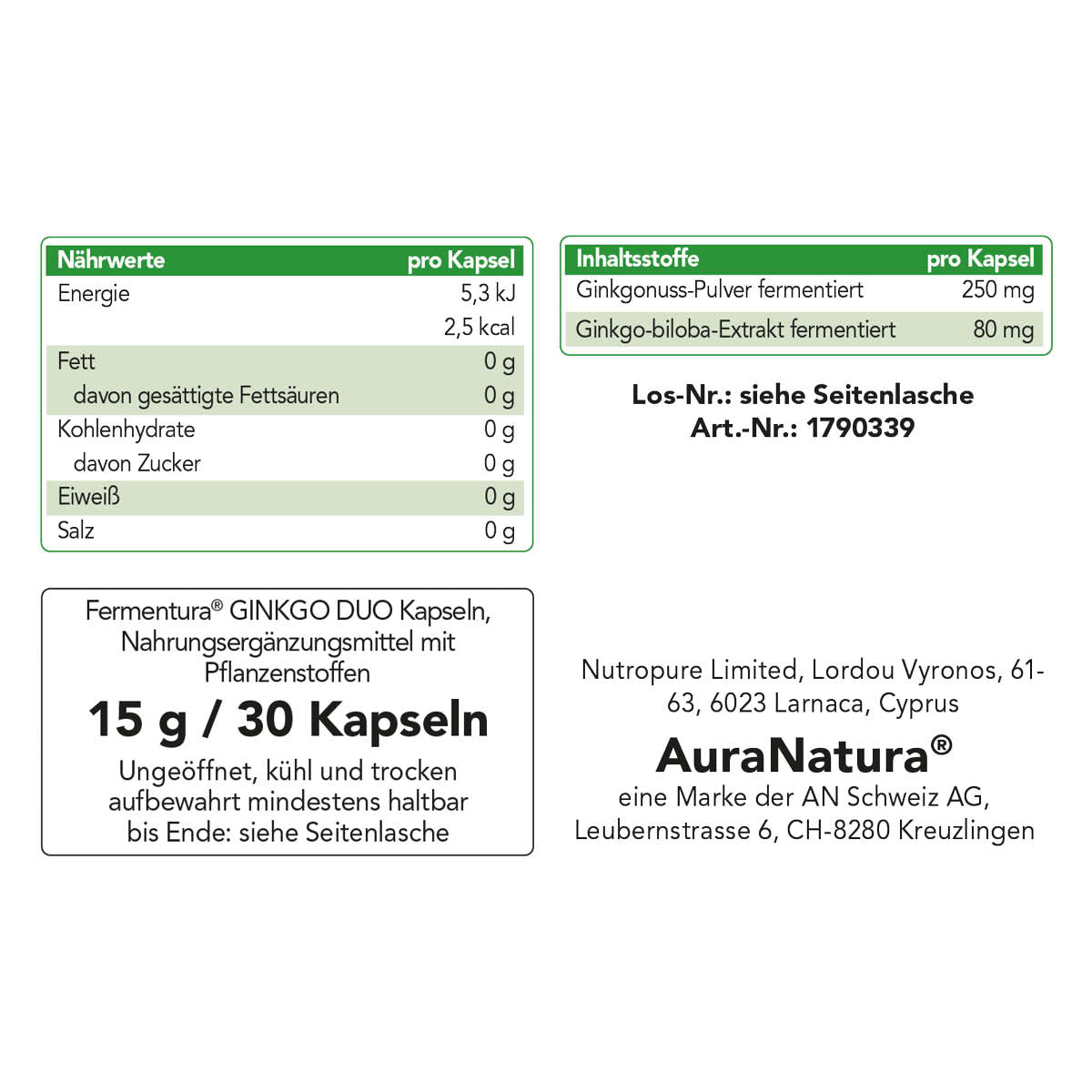 Fermentura® Ginkgo Duo